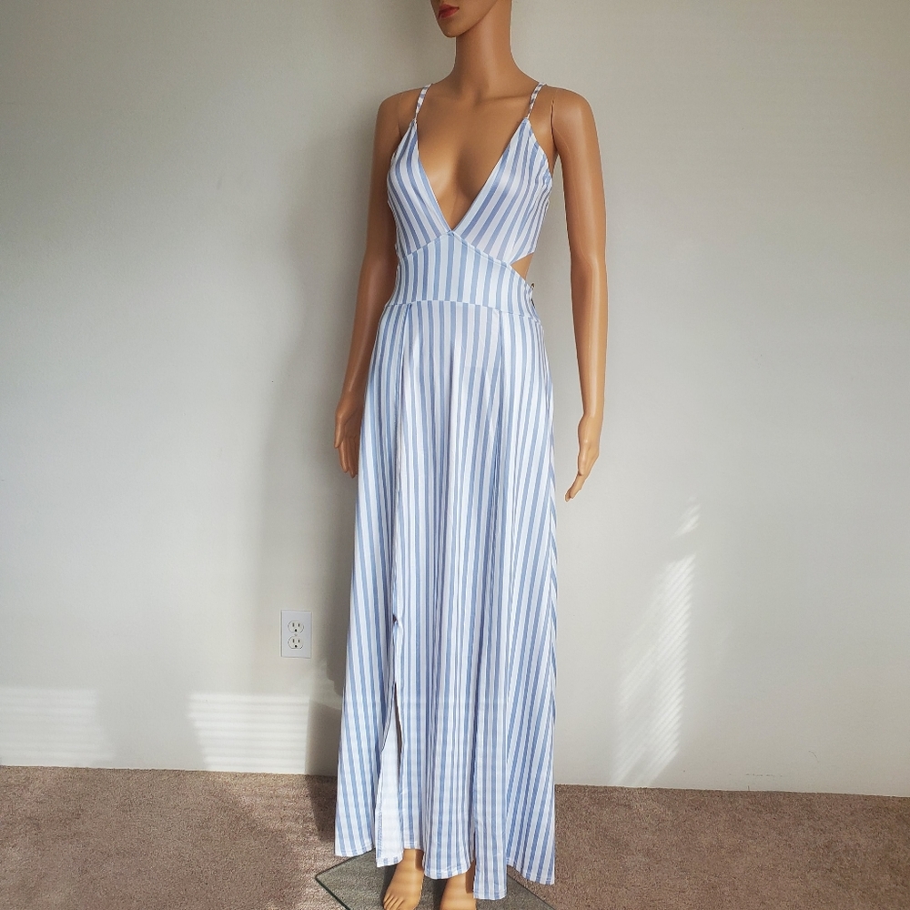 NWT striped Maxi dress